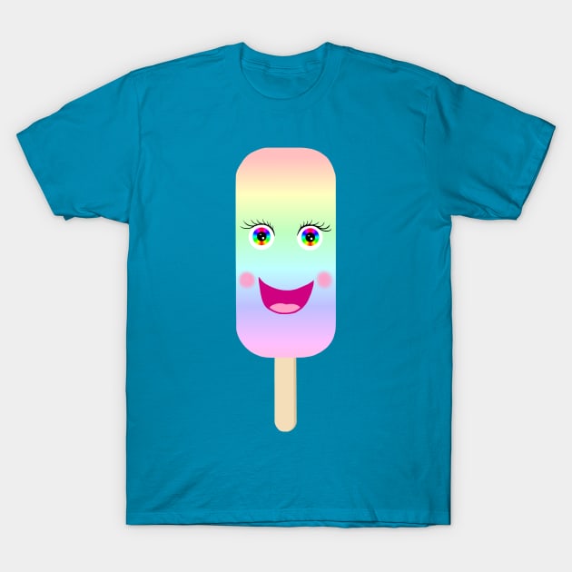 Happy Pastel Rainbow Popsicle T-Shirt by Art by Deborah Camp